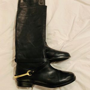 Black Ralph Lauren Leather Riding Boots Size 10